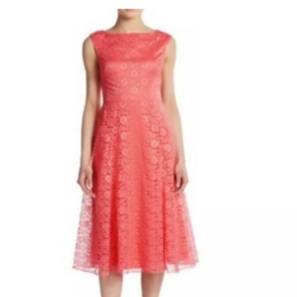 Betsey Johnson Pink Sleeveless A-Line Midi Dress